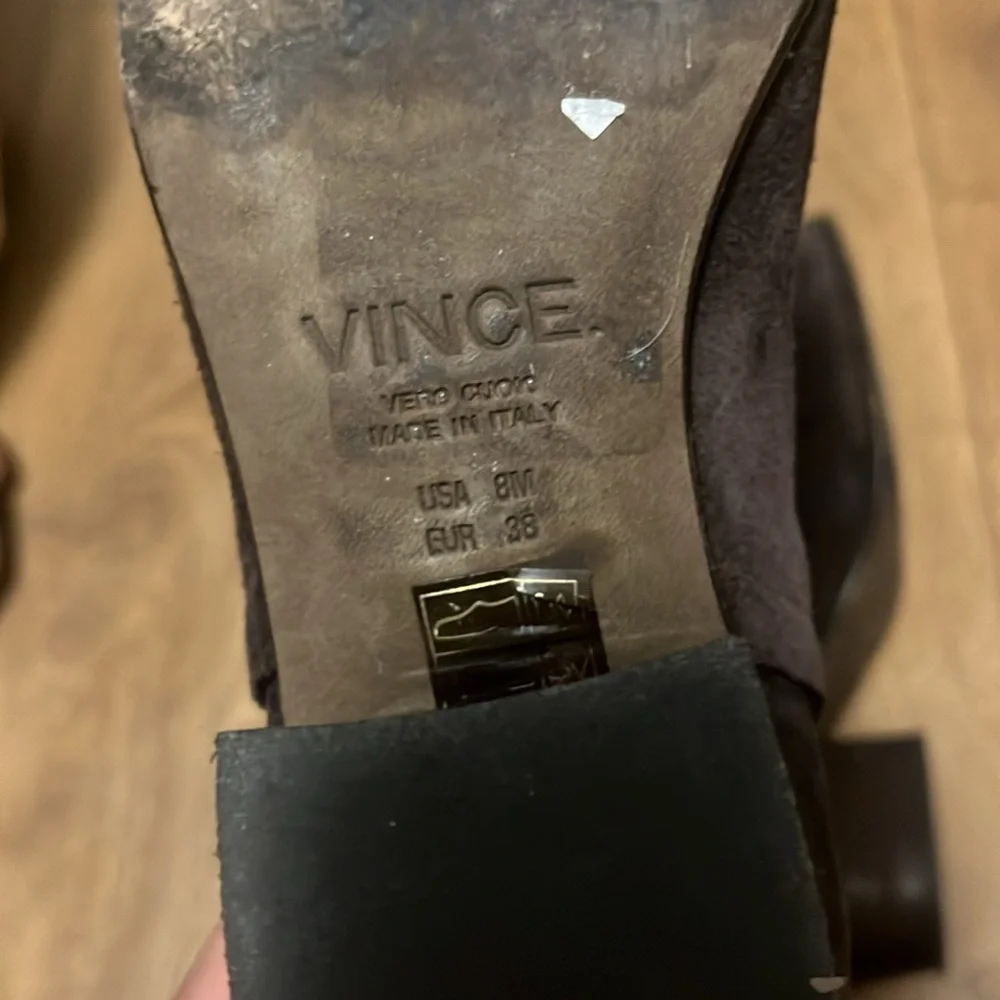 Vince Chocolate Suede Ankle Boot - Picture 9 of 11